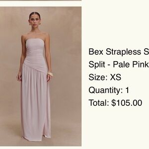 Meshki Strapless Blush Dress